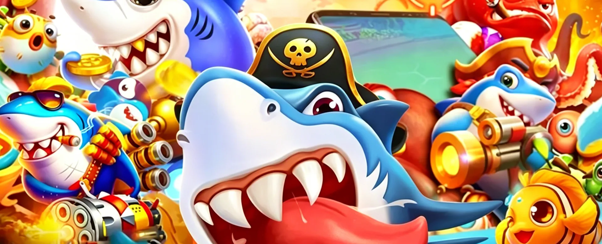 A vibrant display of various online casino games including slot machines, live dealer tables, and sports betting interfaces.