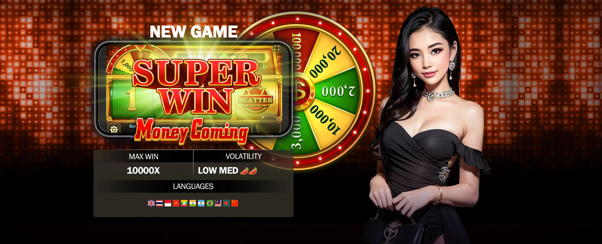 Winph online casino platform with gold and red tones